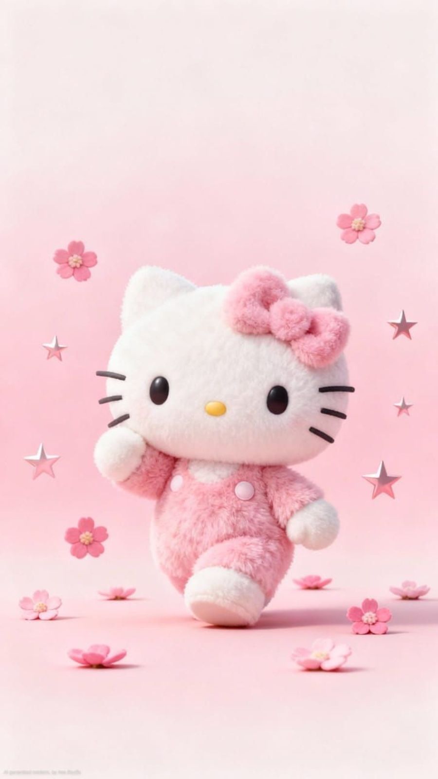 H&igrave;nh nền Hello Kitty b&uacute;p b&ecirc; l&ocirc;ng hồng