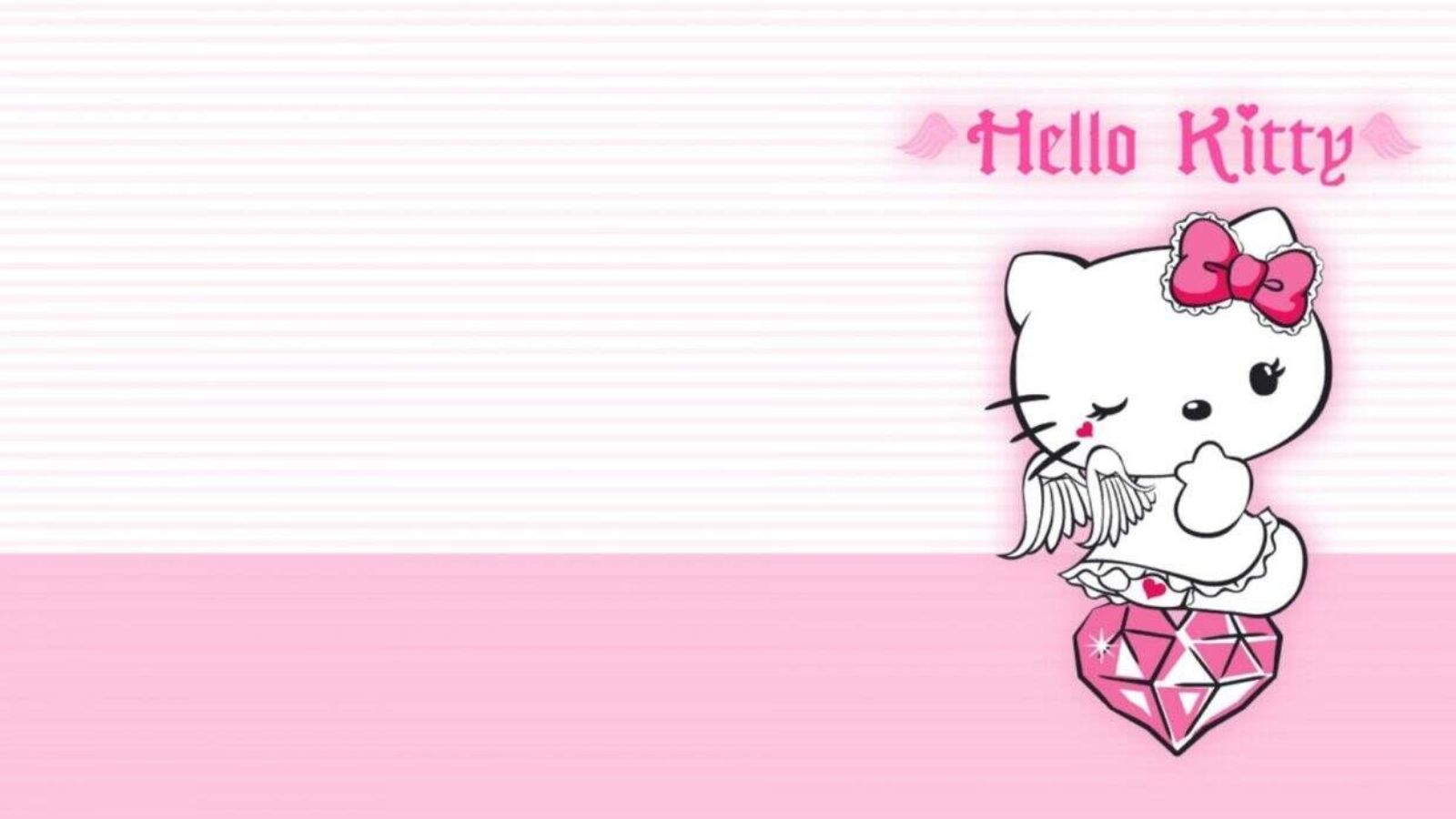 Hình nền Hello Kitty phong cách thiên thần cho máy tính Hình nền Hello Kitty phong cách thiên thần