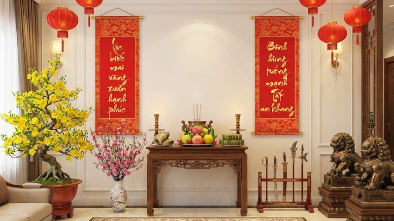 Lộc biếc mai v&agrave;ng xu&acirc;n hạnh ph&uacute;c - Binh h&ugrave;ng tướng mạnh Tết an khang