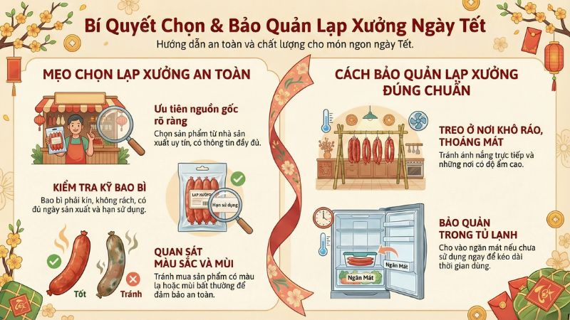 Bí quyết chọn và bảo quản lạp xưởng Bí quyết chọn và bảo quản lạp xưởng