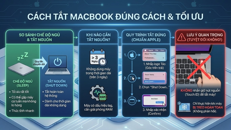 Cách tắt MacBook đúng cách Cách tắt MacBook đúng cách