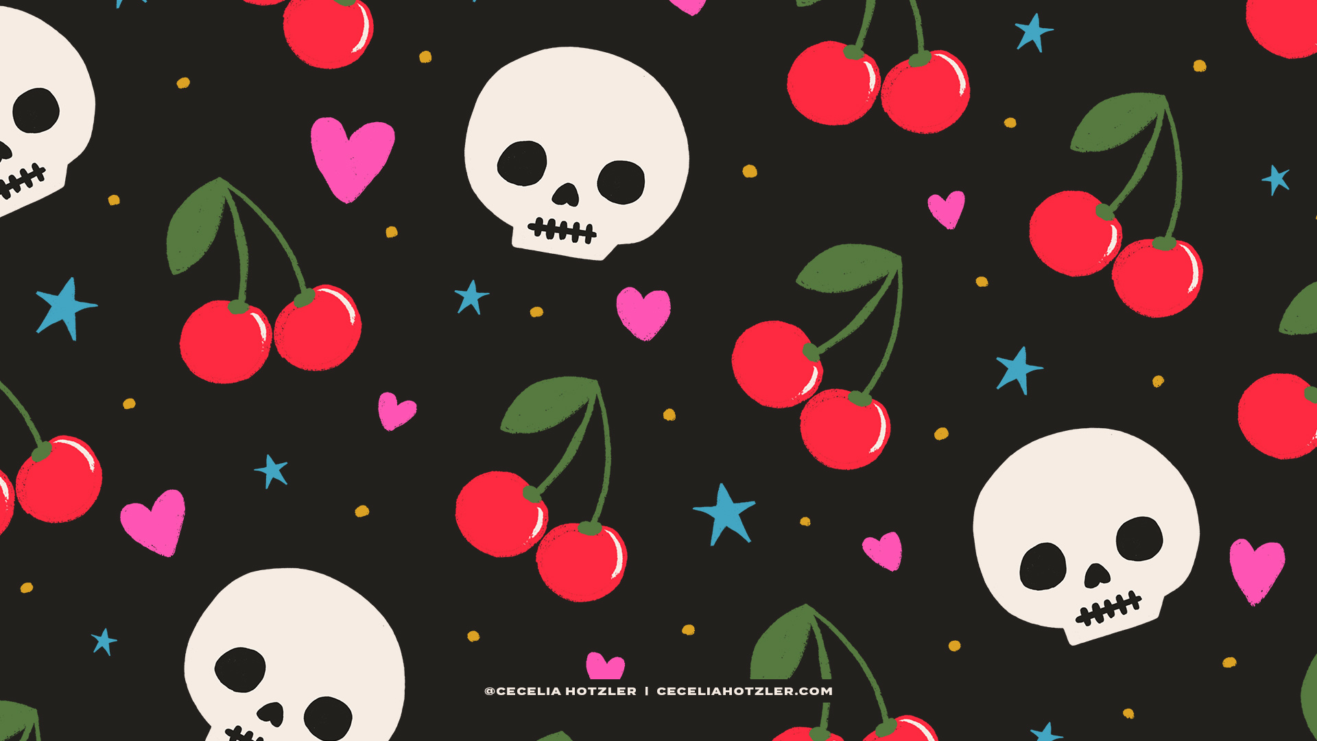 Sự kết hợp giữa nền tối và họa tiết cute tạo nên điểm nhấn độc đáo