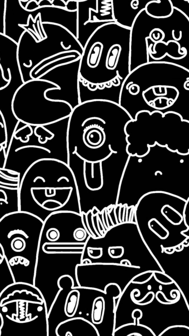 Sự kết hợp giữa nền tối và họa tiết cute tạo nên điểm nhấn độc đáo