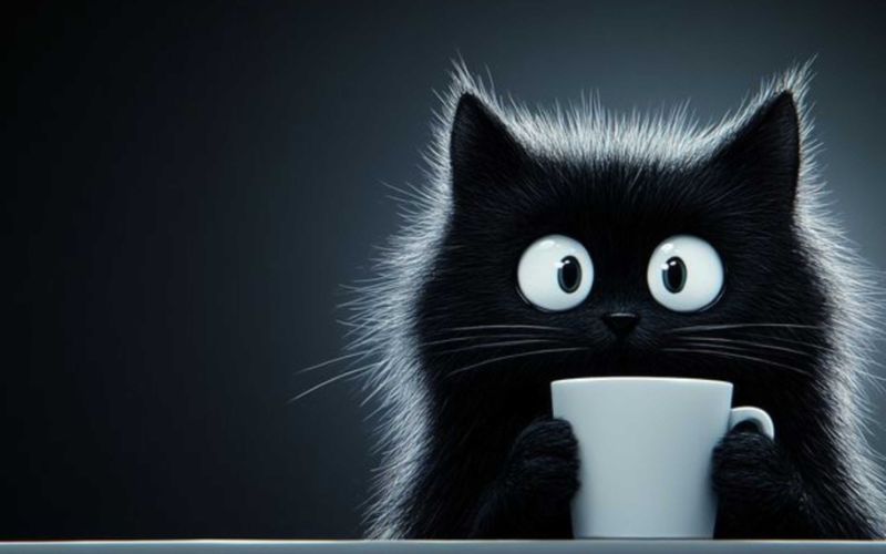 Sự kết hợp giữa nền tối và họa tiết cute tạo nên điểm nhấn độc đáo