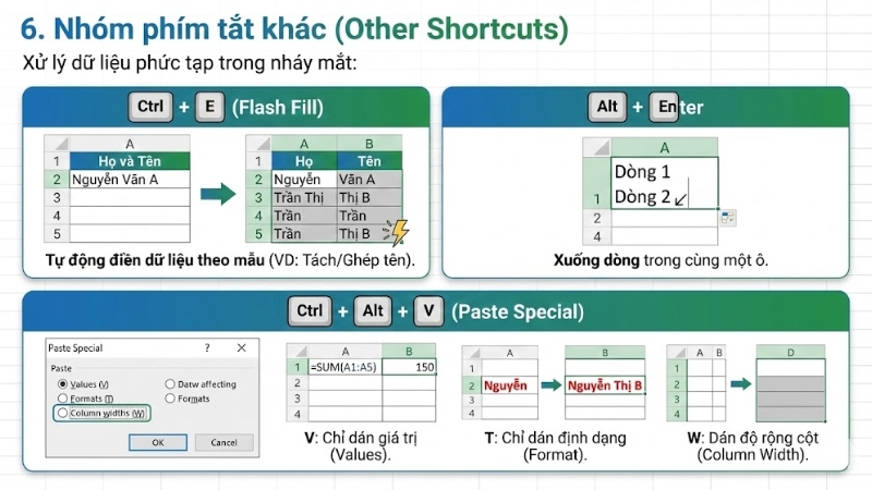 Nh&oacute;m ph&iacute;m tắt kh&aacute;c