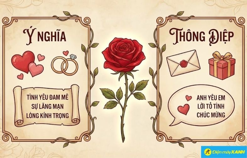 Hoa hồng đỏ không chỉ đơn thuần là một loài hoa đẹp, nó còn mang trong mình những tầng ý nghĩa sâu sắc,