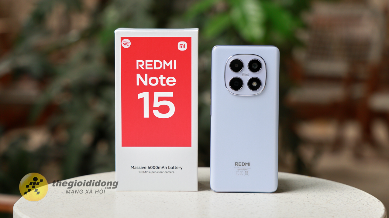 Trên tay Xiaomi Redmi Note 15: Màn hình cong AMOLED, camera có OIS
