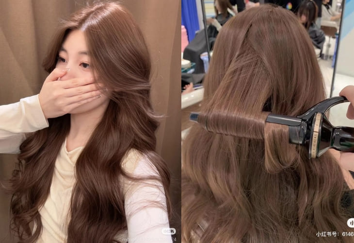 Màu tóc nâu lạnh hạt dẻ