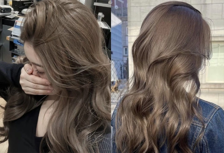 Màu tóc nâu sữa lạnh