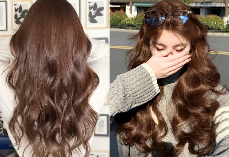 Tóc màu nâu hạt dẻ trẻ trung