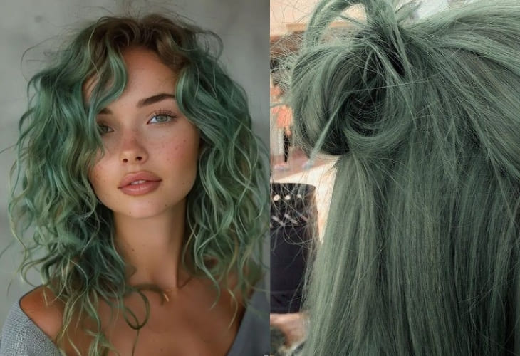 Tóc màu rêu khói 