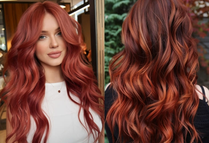 Tóc màu đỏ đồng sáng rực phá cách cho da ngăm 