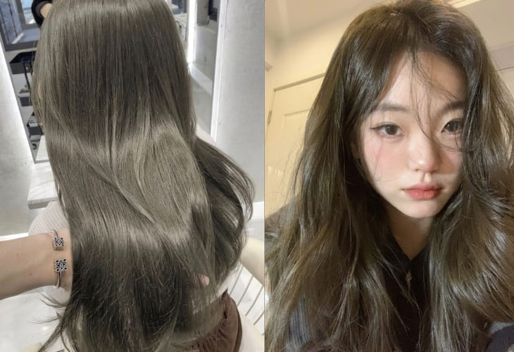 Tóc màu nâu rêu hiện đại, thời thượng