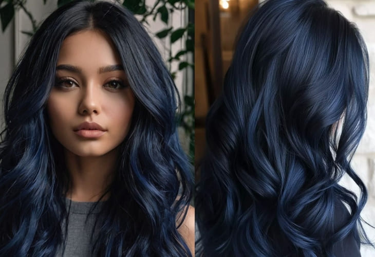 Toc màu xanh đen thể hiện sự huyền bí