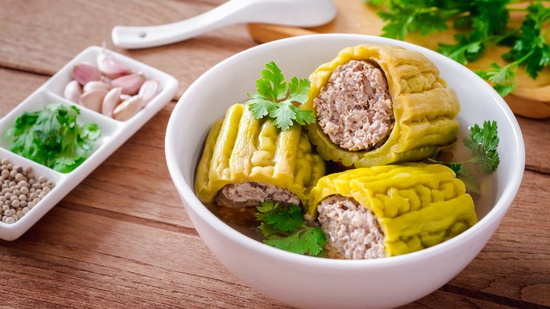 Khổ qua nhồi thịt: m&oacute;n ăn truyền thống trong m&acirc;m cơm ng&agrave;y Tết