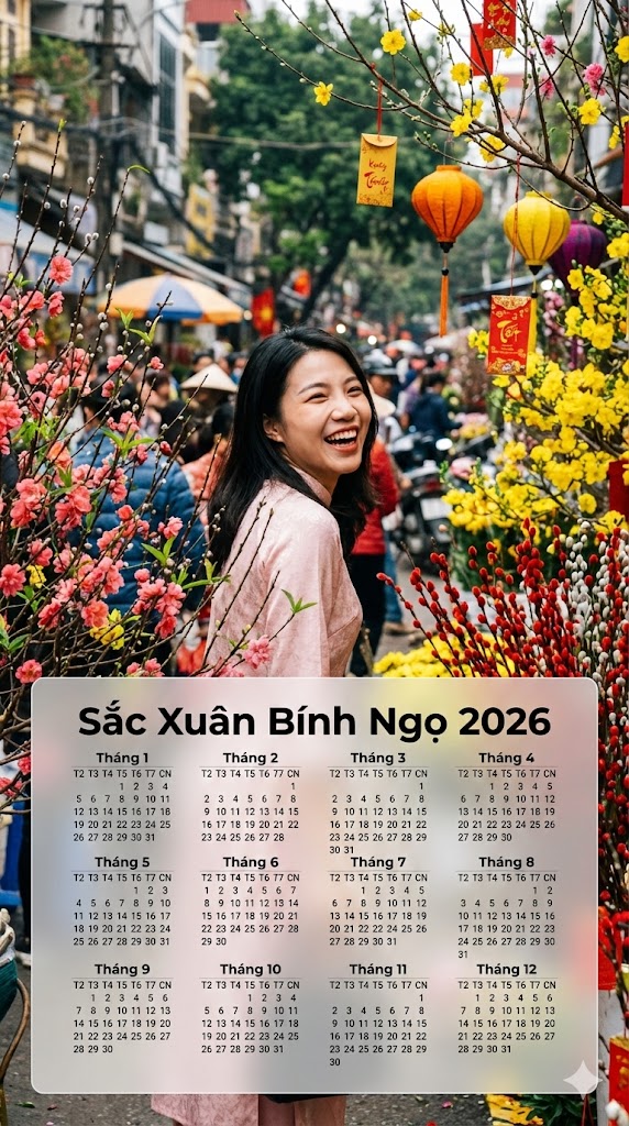 C&ocirc; g&aacute;i giữa chợ hoa xu&acirc;n