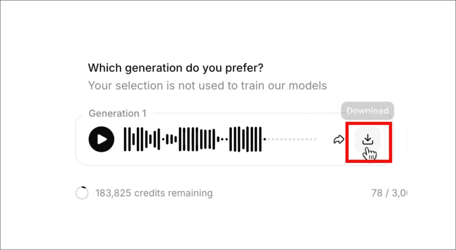 Tải voice đã được tạo từ ElevenLabs