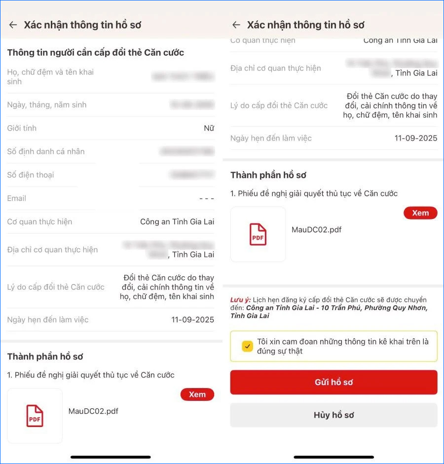 Đặt lịch hẹn phù hợp, xác nhận cam kết và gửi hồ sơ để đến làm thủ tục đúng giờ, không chờ đợi