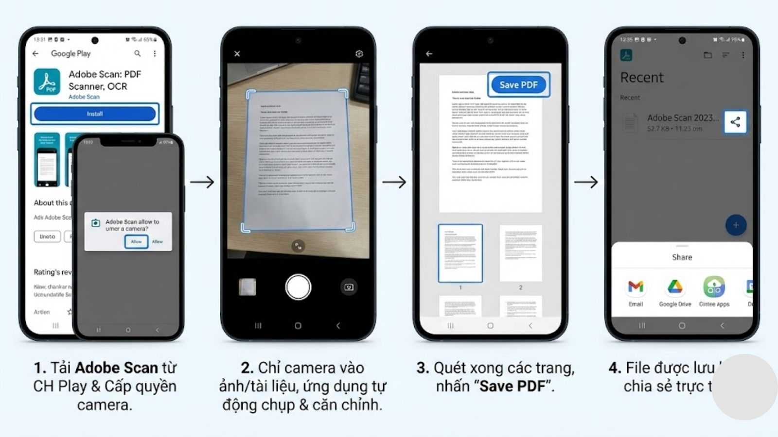 C&aacute;ch scan ảnh th&agrave;nh PDF tr&ecirc;n điện thoại Android