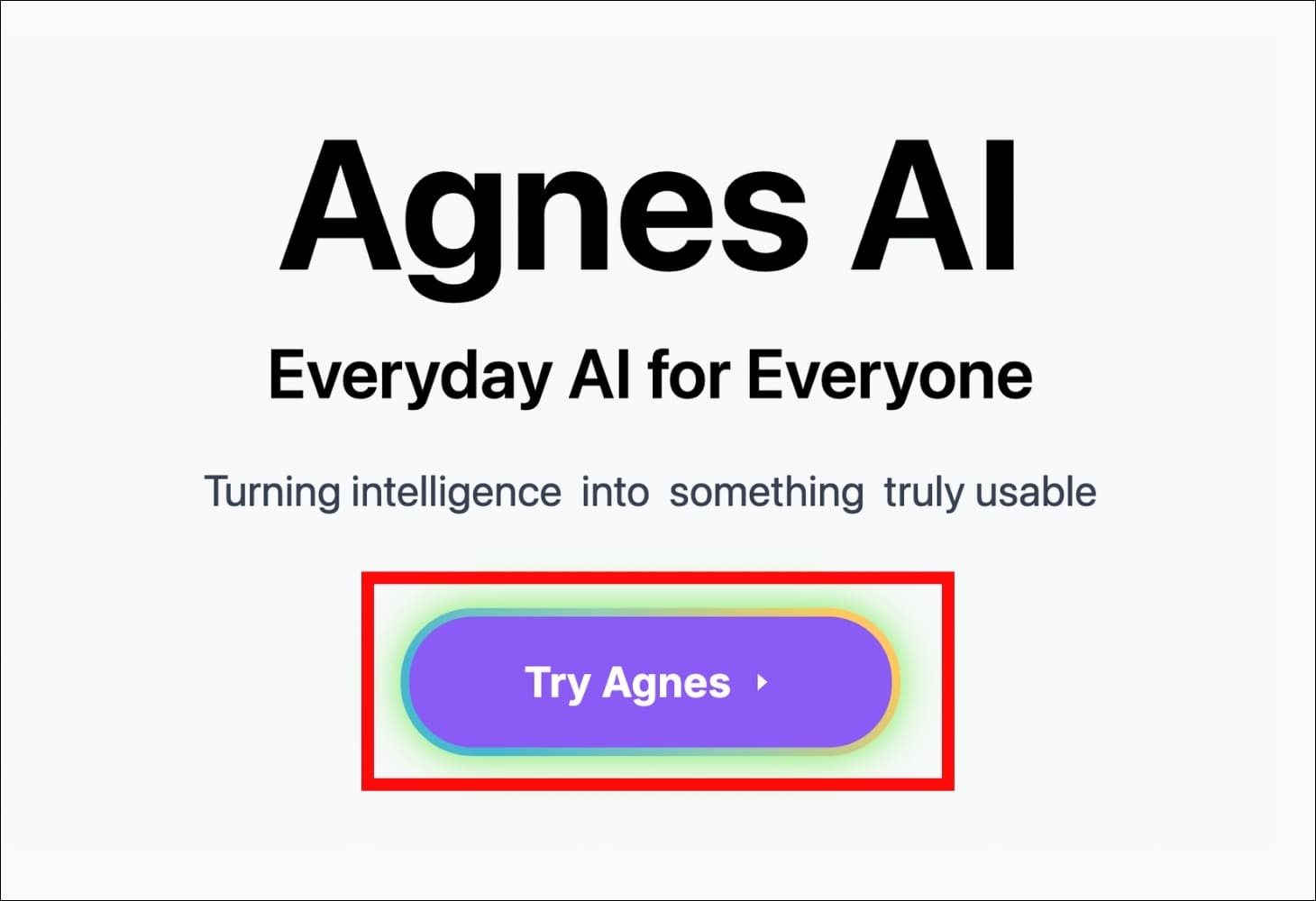 Truy cập vào website Agnes AI