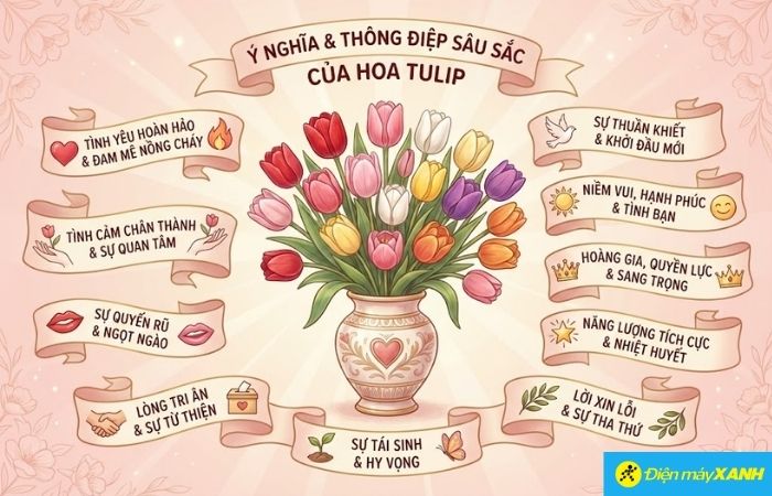 Hoa Tulip không chỉ đẹp mà còn mang trong mình nhiều tầng ý nghĩa