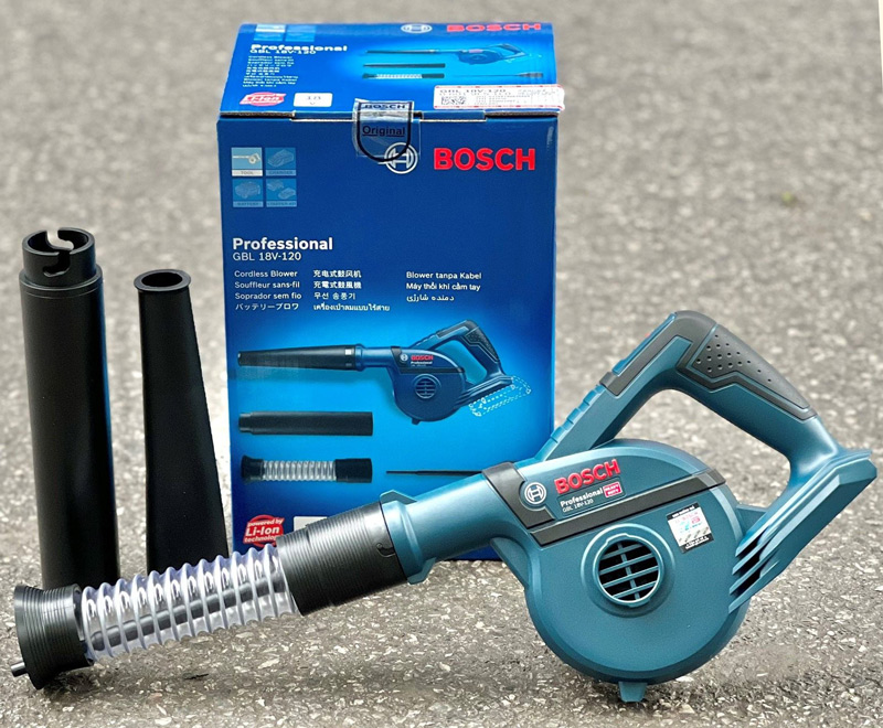 Bosch GBL 18V-120 gió mạnh 270 km/h, chạy êm, nhẹ tay, phù hợp vệ sinh xưởng và gara