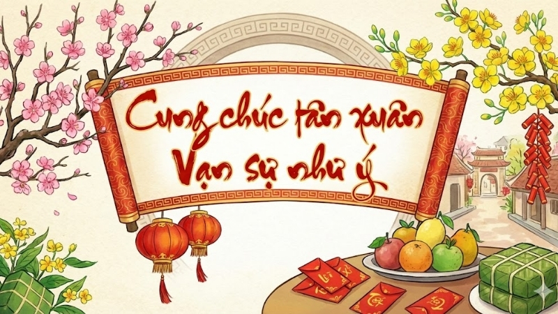 Bài thơ chúc Tết 4 chữ ngắn gọn, độc đáo Bài thơ chúc Tết 4 chữ ngắn gọn, độc đáo