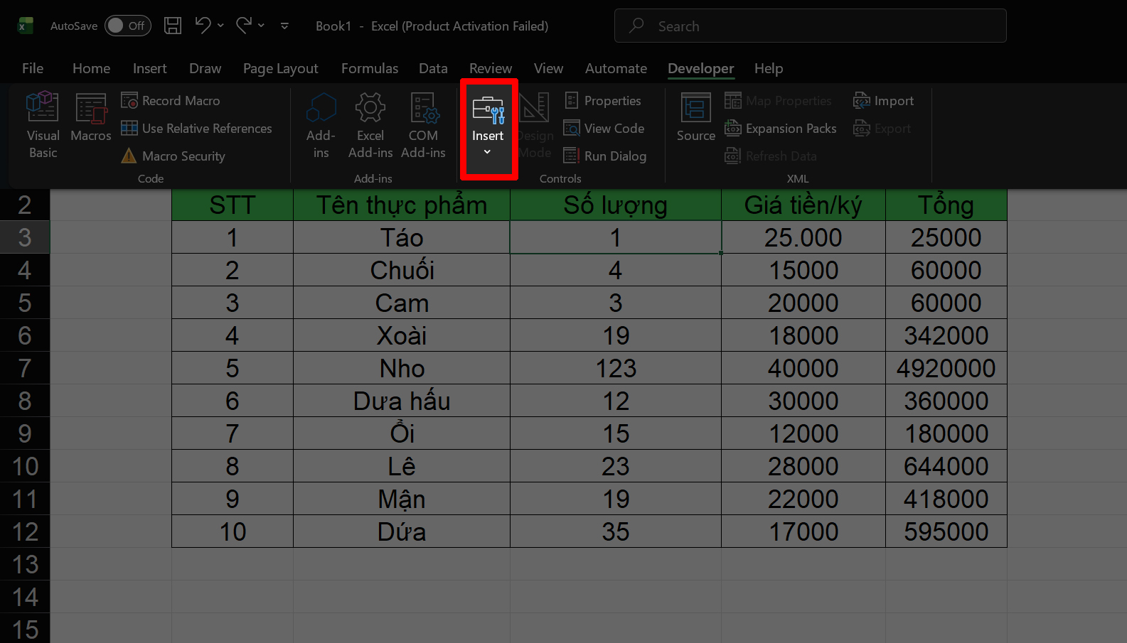 Cách Tạo Nút Tăng Giảm Trong Excel