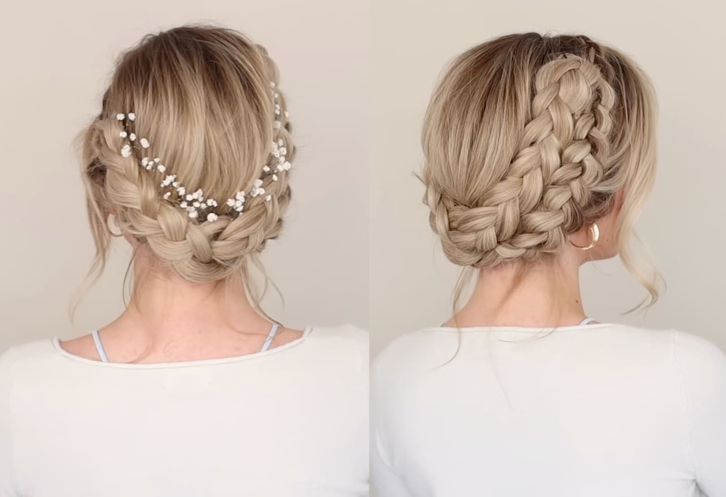 Kiểu tóc tết vương miện đi tiệc sang trọng, quý phái