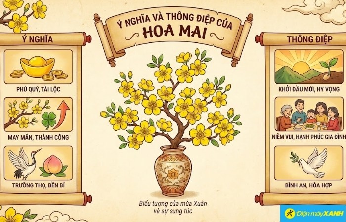 Hoa mai không chỉ là một loài hoa đẹp, nó còn là một biểu tượng văn hóa sâu sắc của người Việ