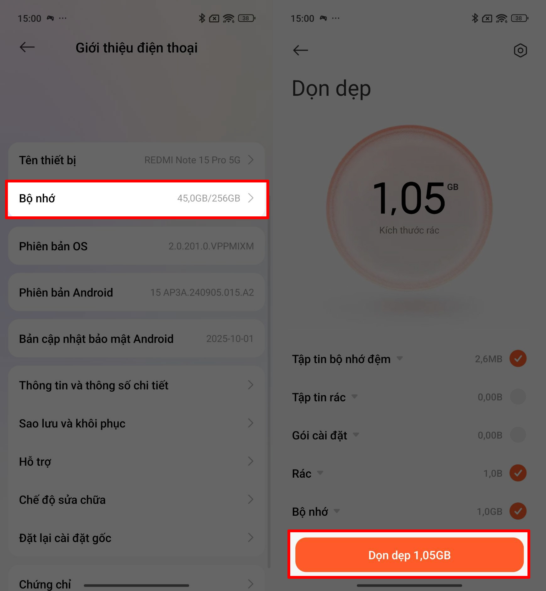 Cách dọn dẹp bộ nhớ trên Redmi Note 15 Series Cách dọn dẹp bộ nhớ trên Redmi Note 15 Series