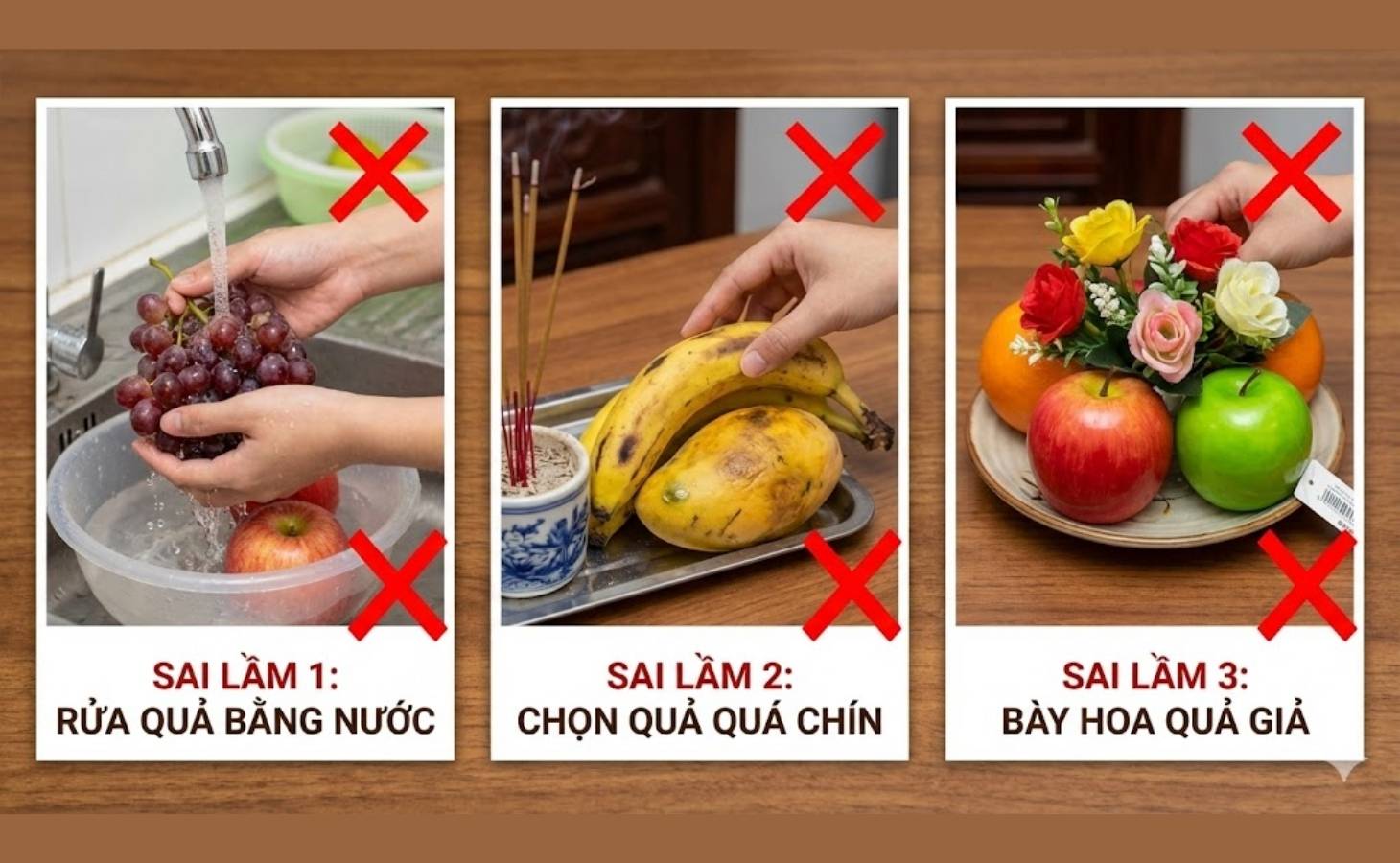 Những sai lầm khi bày mâm ngũ quả cần tránh