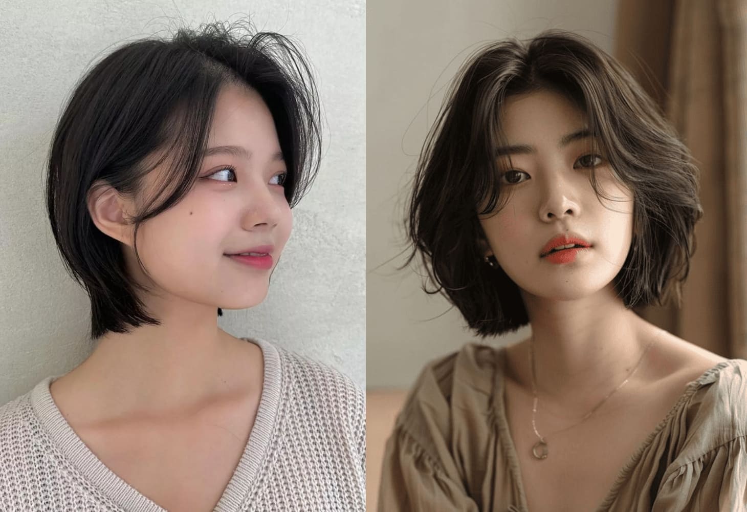 Kiểu tóc bob kết hợp với mái bay