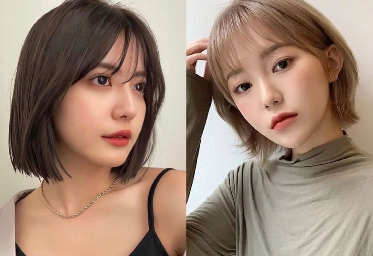 Kiểu tóc bob kết hợp với mái thưa