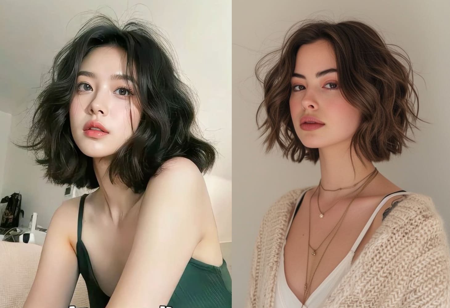 Kiểu tóc bob uốn xoăn lơi