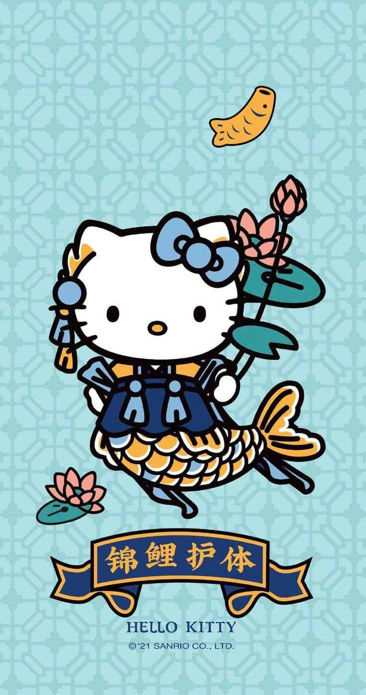 Hình nền iPhone Hello Kitty màu hồng đáng yêu