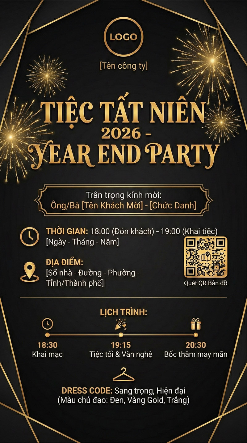 Thiệp công ty ưu tiên phong cách sang trọng, hiện đại, thể hiện văn hóa doanh nghiệp và dấu ấn thương hiệu