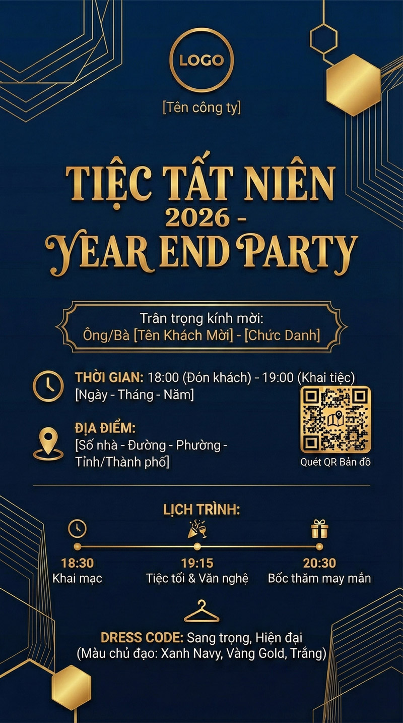 Thiệp công ty ưu tiên phong cách sang trọng, hiện đại, thể hiện văn hóa doanh nghiệp và dấu ấn thương hiệu