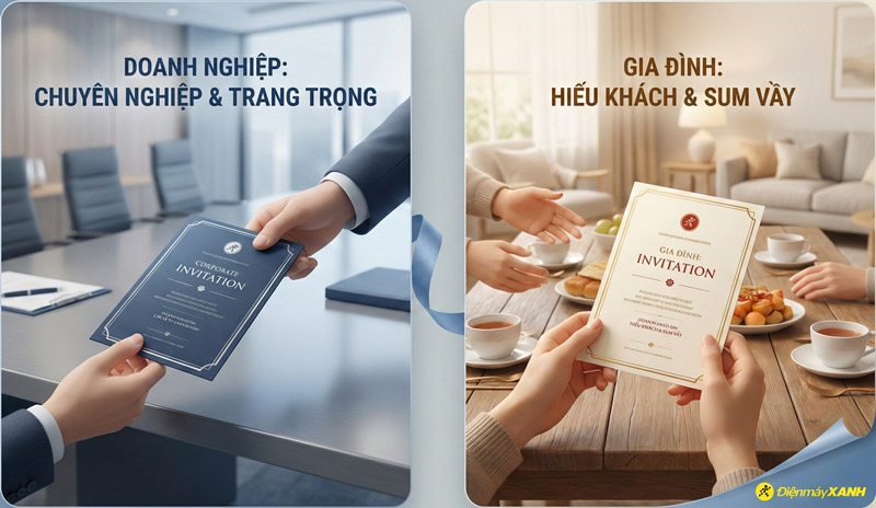 Thiệp mời được đầu tư chỉn chu giúp thể hiện sự tôn trọng, chuyên nghiệp và tạo thiện cảm ngay từ ánh nhìn đầu tiên
