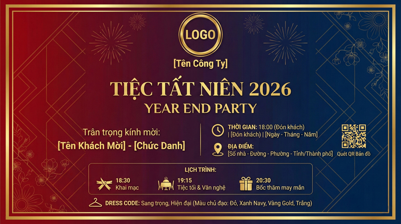 Thiệp công ty ưu tiên phong cách sang trọng, hiện đại, thể hiện văn hóa doanh nghiệp và dấu ấn thương hiệu