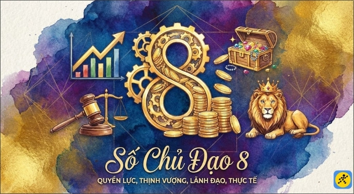 Số 8 đại diện cho quyền lực, tham vọng và sự thành công về vật chất