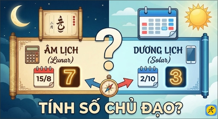 Bạn bắt buộc phải sử dụng ngày sinh dương lịch ghi trên giấy tờ tùy thân để có kết quả số chủ đạo chính xác