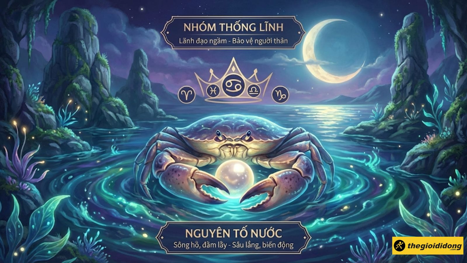 Cự Giải thuộc nguy&ecirc;n tố nước