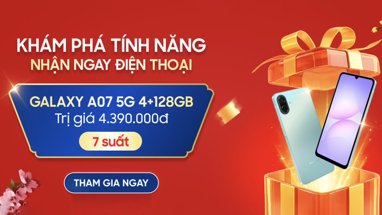 Khám Phá Tính Năng, Nhận Ngay Galaxy A07 5G Miễn Phí, Tổng Cộng Đến 7 Giải