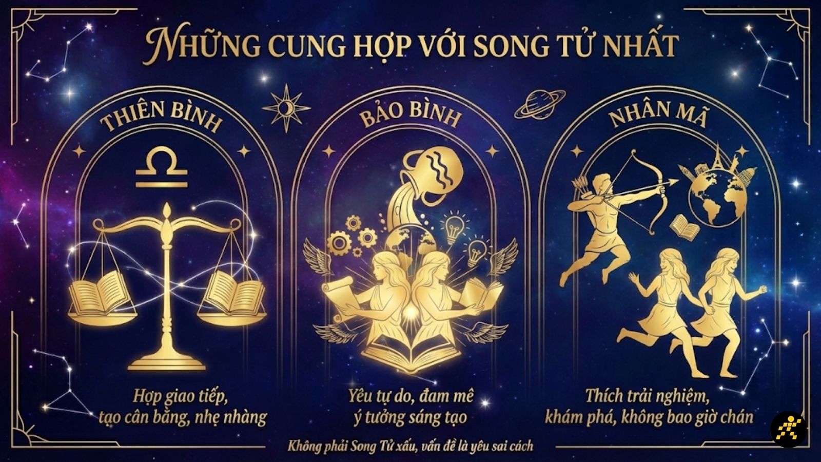 Cung ho&agrave;ng đạo hợp Song Tử nhất