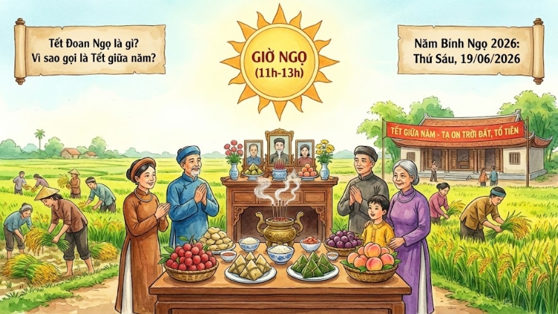 Tết Đoan Ngọ sẽ rơi v&agrave;o Thứ S&aacute;u, ng&agrave;y 19/06/2026