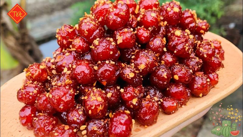 Mứt ch&ugrave;m ruột l&agrave; m&oacute;n mứt rất quen thuộc trong nhiều gia đ&igrave;nh mỗi dịp Tết đến xu&acirc;n về