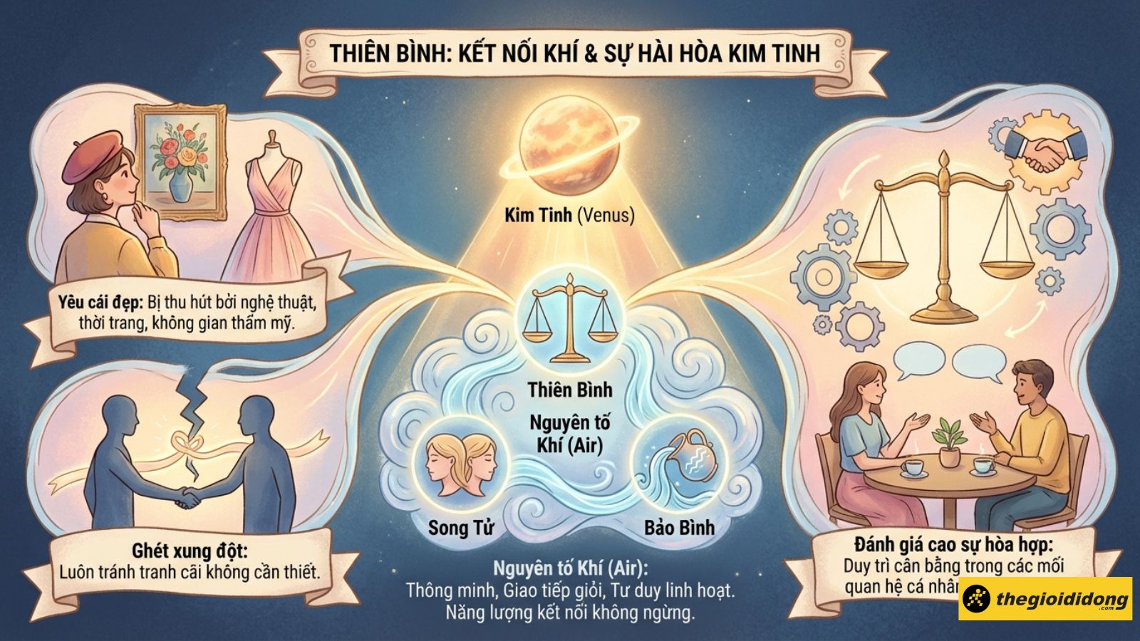 Ảnh hưởng của cung kh&iacute; v&agrave; sao Kim Tinh 