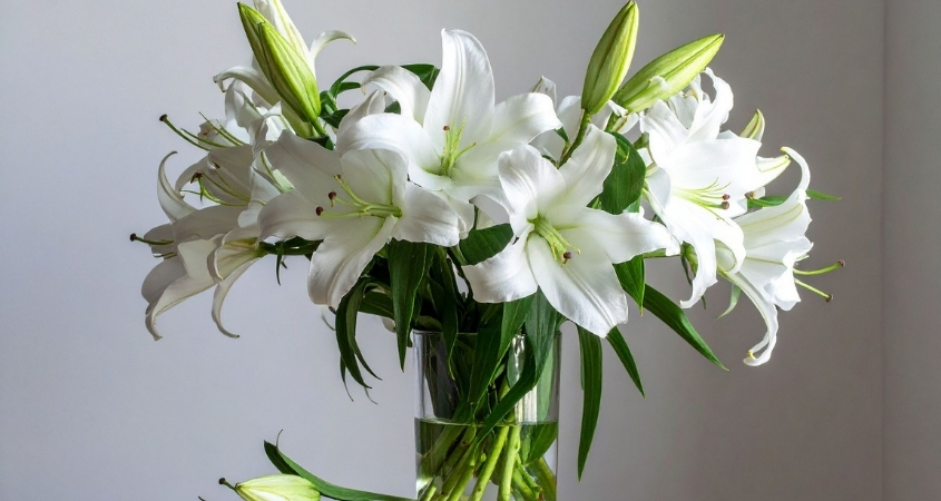 Hoa ly trắng đại diện cho sự thuần khiết, khiêm tốn