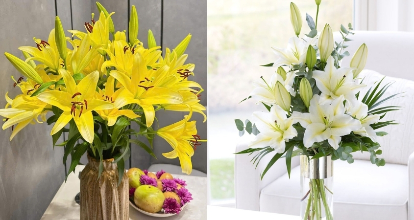 Mẫu cắm hoa ly đẹp 2